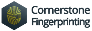 cornerstone fingerprinting logo black